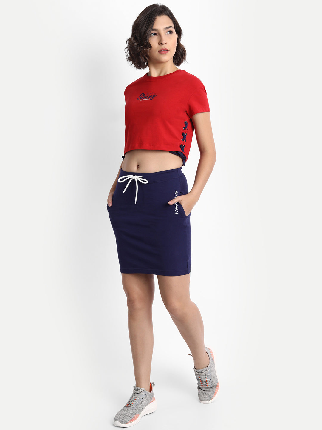 Womens Premium Solid Cotton Smart Fit Pencil Skirts
