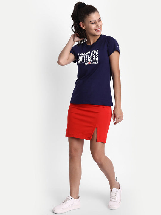 Womens Premium Solid Cotton Smart Fit Pencil Skirts